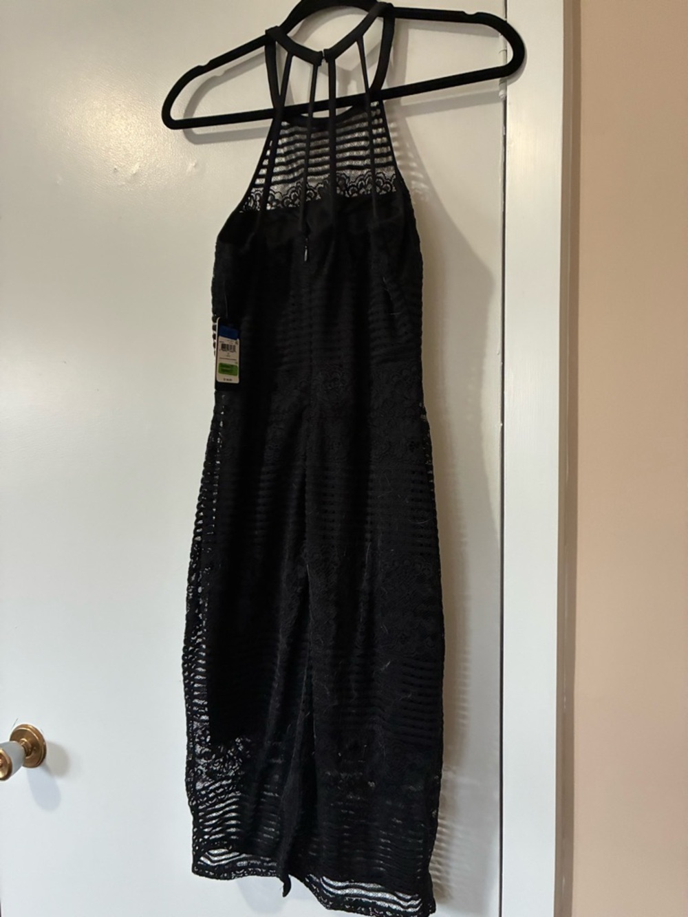 Guess Black Lace Midi Dress